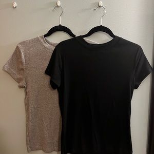 Black and heather gray t-shirts from Target
